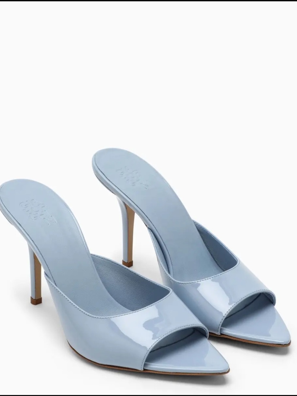 Gia Borghini Ice Perni 04 Mules in Ice Blue Size 37.5